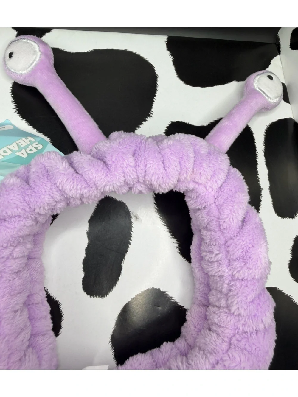 Plush Lavender Alien Eyes Adult Spa Headband